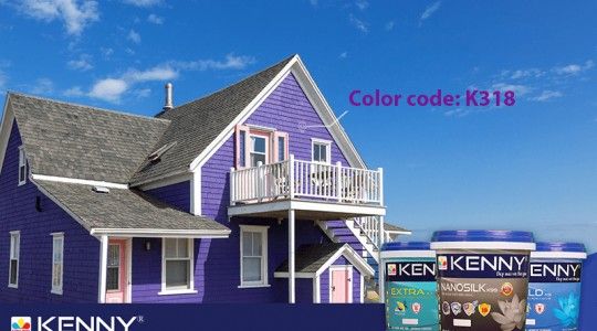 Sơn nhà màu tím - Ý tưởng mới lạ cho mái ấm hiện đại