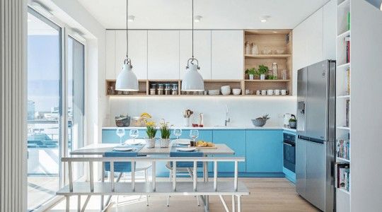 10 mẫu tủ bếp màu xanh đẹp và sang trọng nhất năm nay