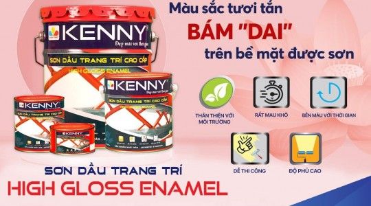 Sơn dầu KENNY - Tính năng nổi trội và cách thi công chuẩn xác