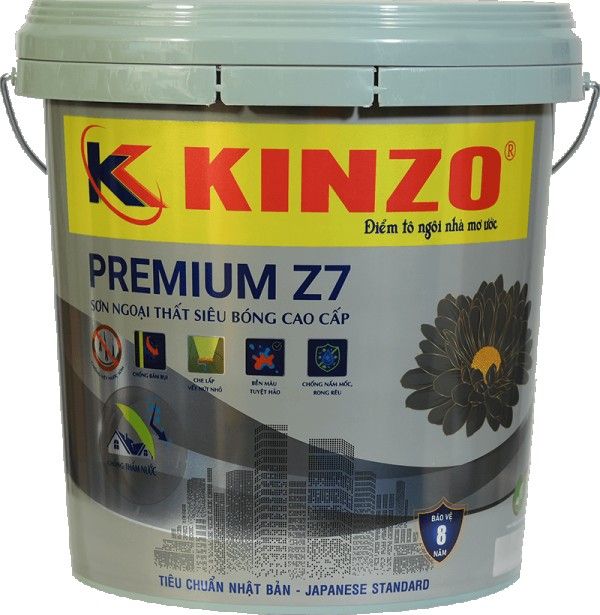 Sơn Ngoại Thất Siêu Bóng KINZO PREMIUM Z7 Cao Cấp