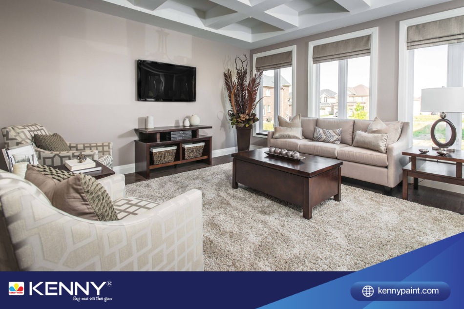 Chồng mệnh Mộc vợ mệnh Kim sơn nhà màu gì? Màu xám hoặc trắng ngà