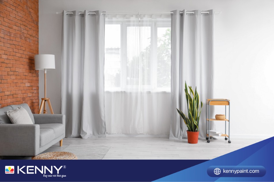 Sử dụng rèm che cũng là cách hoá giải cửa chính đối diện cửa sổ gia chủ có thể áp dụng