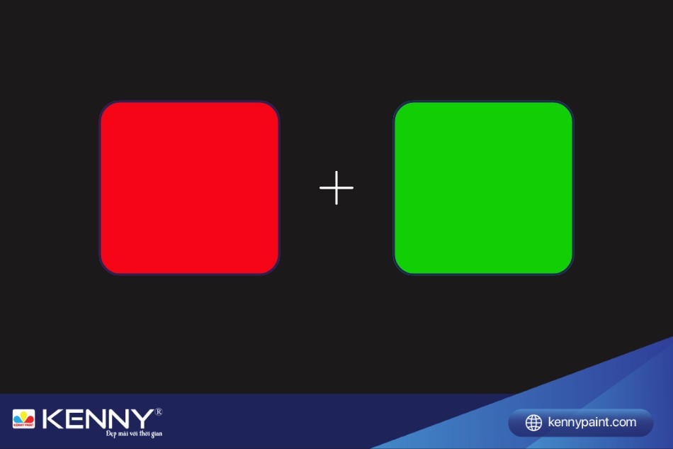 Cách pha ra màu đen từ màu đỏ và xanh lá