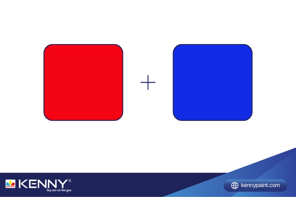 Kết hợp màu xanh lam với màu đỏ để tạo ra những màu đỏ mát