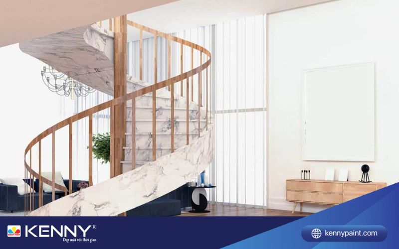 Sơn KENNY - Điểm tô ngôi nhà mơ ước cầu thang ngược chiều kim đồng hồ 1