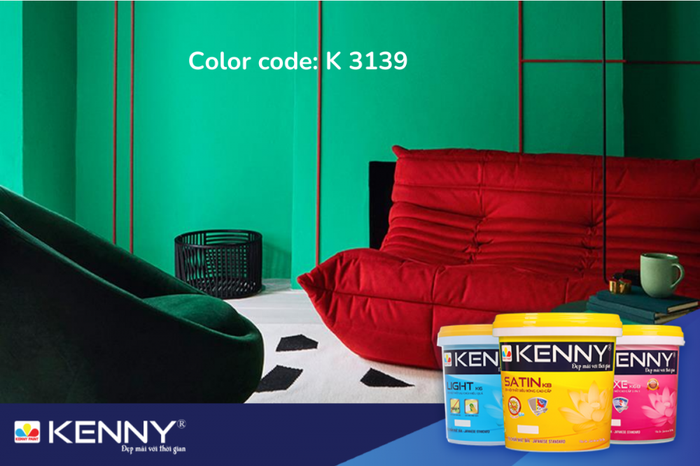 Sơn KENNY - Điểm tô ngôi nhà mơ ước đỏ và xanh lá cây