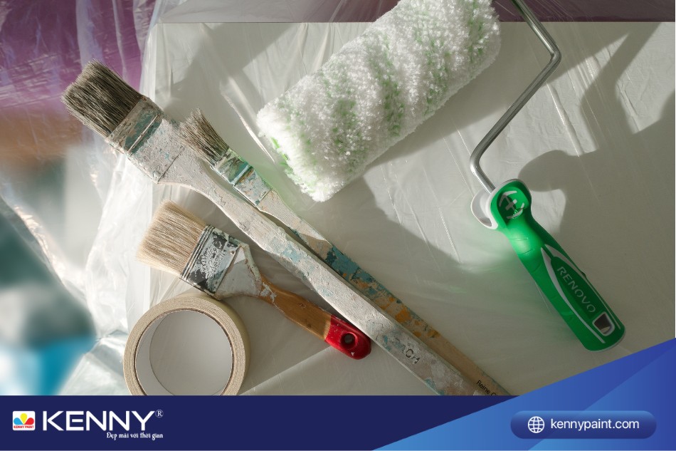 Chuẩn bị dụng cụ đầy đủ trước khi sơn