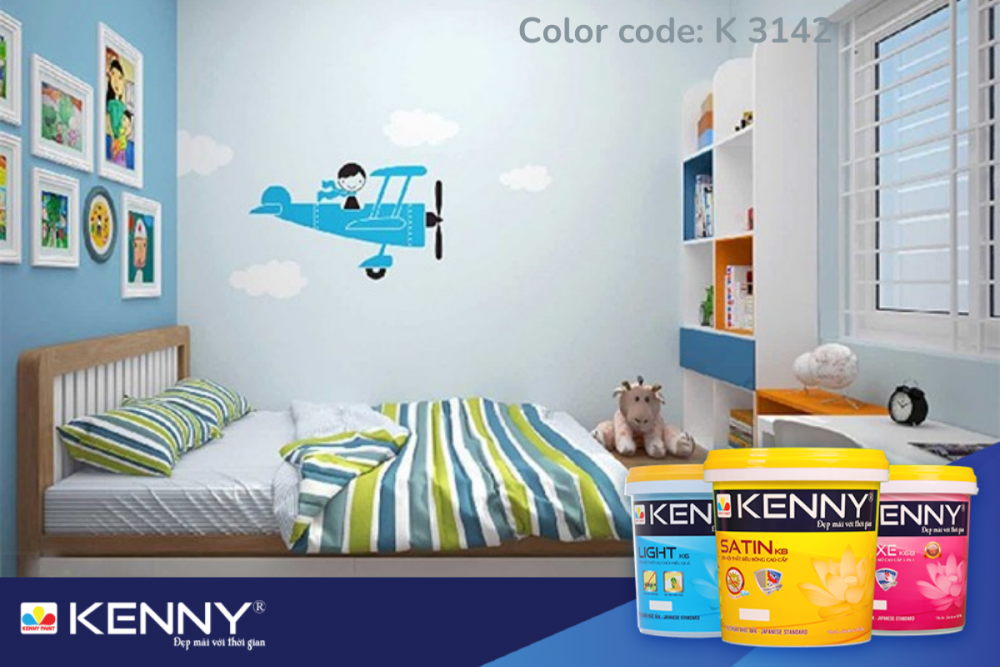 Sơn KENNY - Điểm tô ngôi nhà mơ ước cach-son-hong-ngu-dep-9