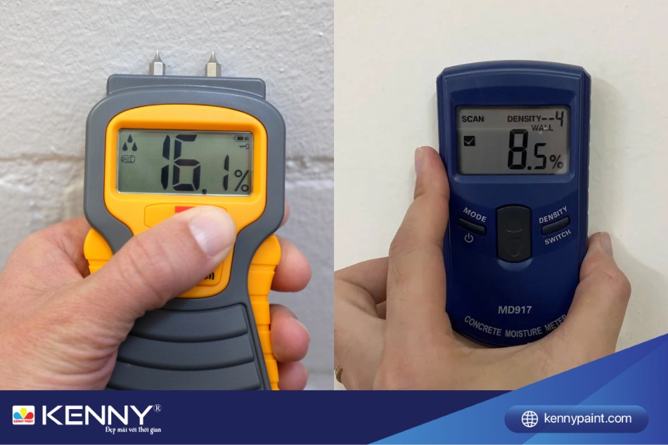 Có 2 loại máy đo độ ẩm phổ biến hiện nay là loại dùng kim châm và cảm biến