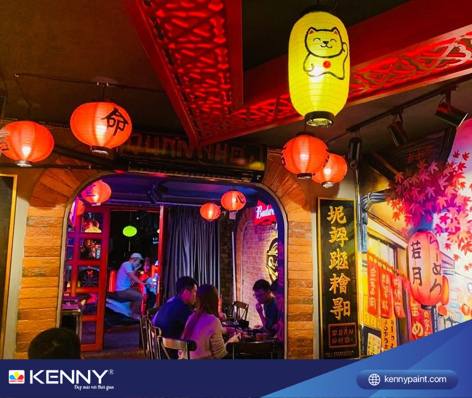 Quán nhậu được thiết kế đồng nhất với nhau mang lại ấn tượng sâu sắc