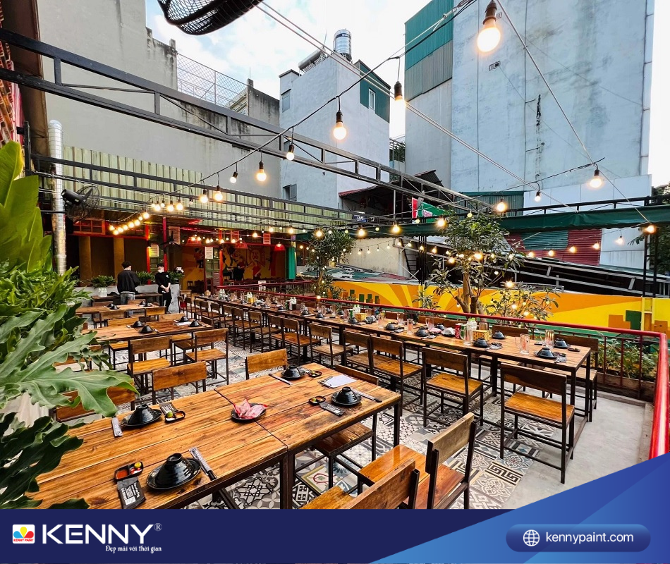 Không gian mở giúp cho quán nhậu trở nên đẹp và thoáng đãng hơn