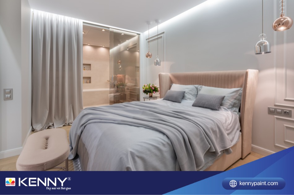 Chiều cao giường nên phù hợp với các nội thất khác