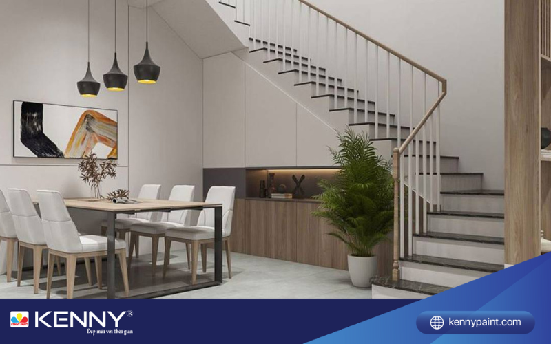 Sơn KENNY - Điểm tô ngôi nhà mơ ước chon-mau-gach-op-cau-thang-1