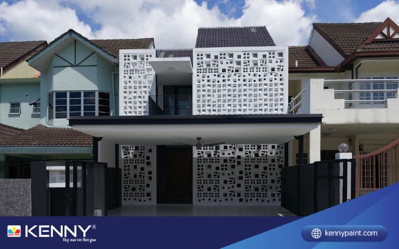 Sơn KENNY - Điểm tô ngôi nhà mơ ước gạch thông gió đẹp 3