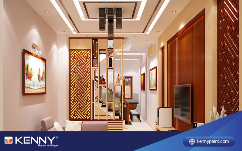 Sơn KENNY - Điểm tô ngôi nhà mơ ước khong-gian-mo-phong-khach-va-bep-1