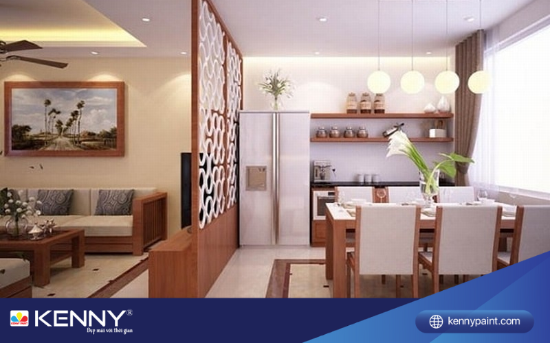 Sơn KENNY - Điểm tô ngôi nhà mơ ước khong-gian-mo-phong-khach-va-bep-4