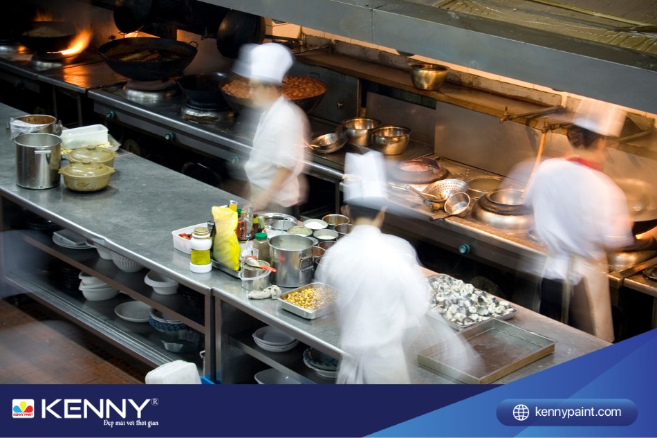 Tuỳ vào quy mô của nhà hàng mà bếp sẽ có kích thước khác nhau