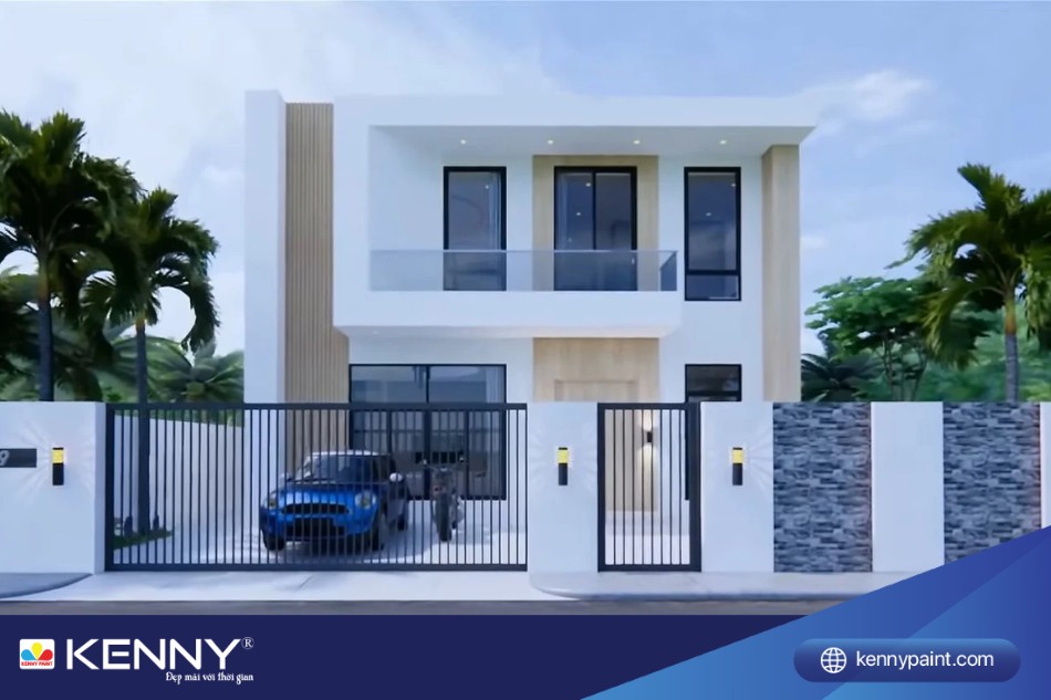 chọn màu sơn nhà 2 tầng đẹp theo phong thuỷ cũng rất quan trọng