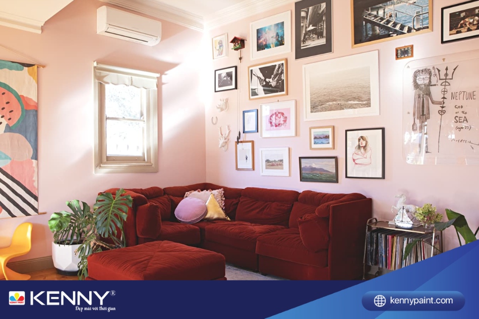 Theo quy luật màu tương sinh, người mệnh Thổ hợp với sơn nhà màu đỏ, cam, hồng 