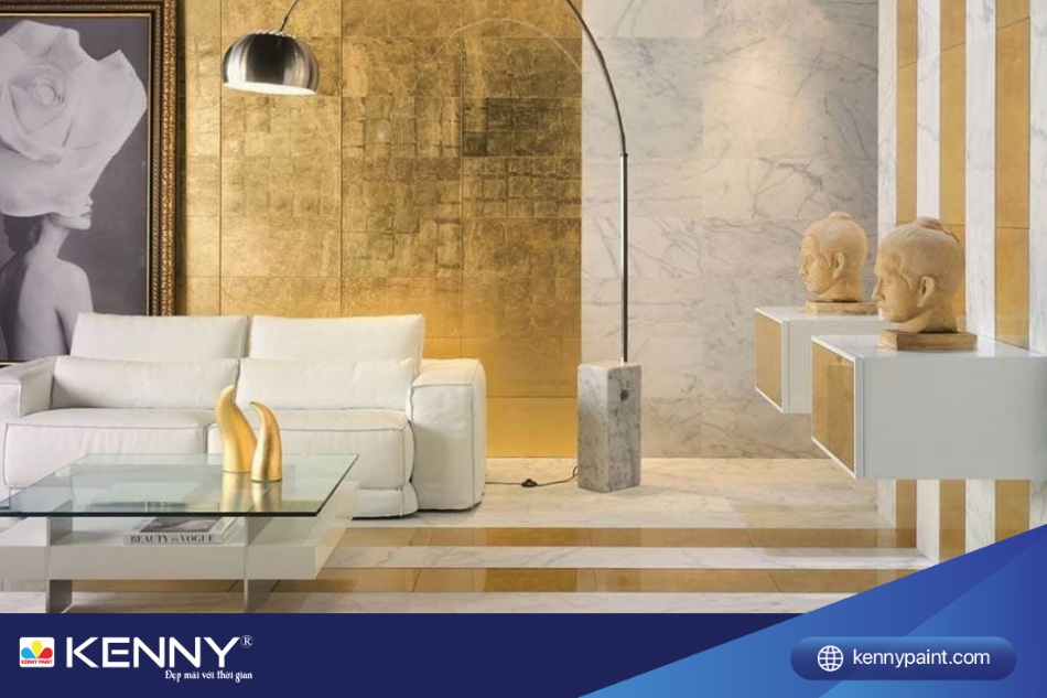 Màu vàng kim được tạo ra từ màu vàng, trắng 