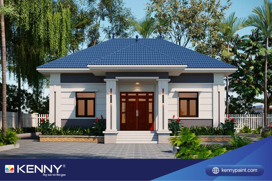 mẫu nhà cấp 4 mái nhật đẹp