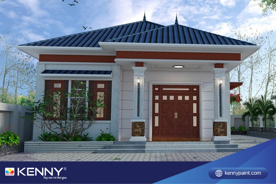 mẫu nhà cấp 4 mái nhật đẹp