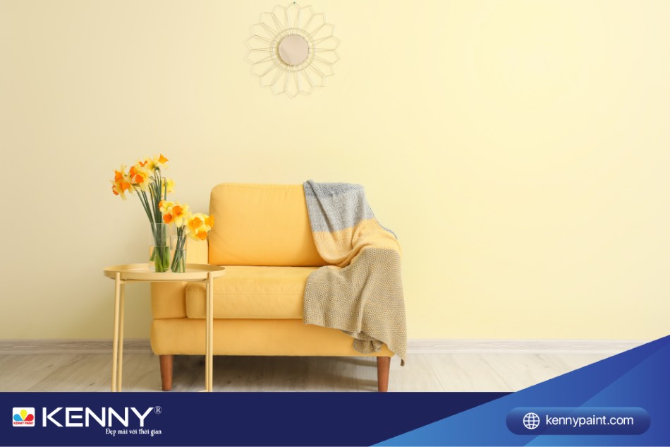 Màu vàng kem giúp spa trông sáng sủa, dễ chịu