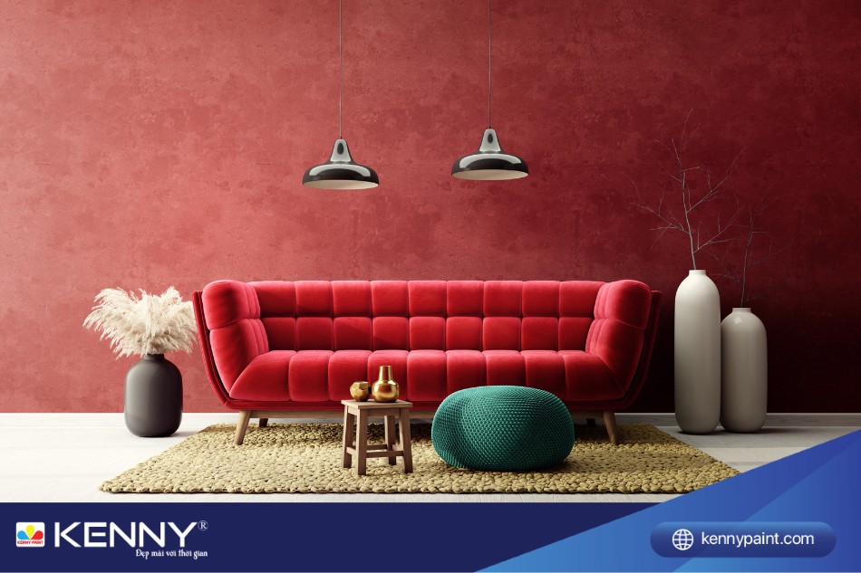 Màu đỏ đô thể hiện sự sang trọng và quý phái cho khách sạn