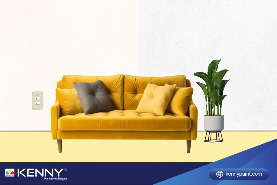 Chú ý lựa chọn nội thất và màu sơn nội thất cho phòng có nền nhà màu vàng