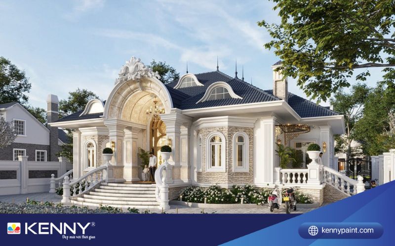 Sơn KENNY - Điểm tô ngôi nhà mơ ước nhà cấp 4 kiểu pháp 1