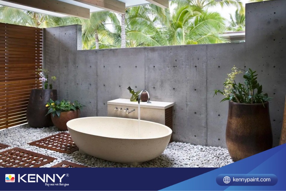 Nhà tắm lộ thiên giúp bạn hòa mình với thiên nhiên