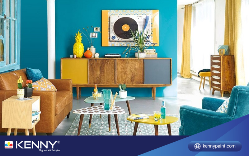 Sơn KENNY - Điểm tô ngôi nhà mơ ước nha-phong-cach-retro-1