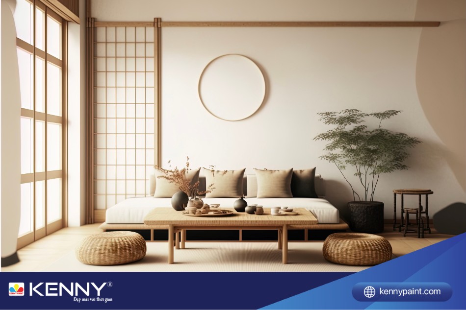 Phòng đọc sách đẹp phong cách Japandi