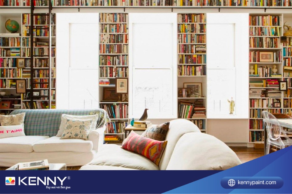 Phòng đọc sách tân cổ điển sang trọng