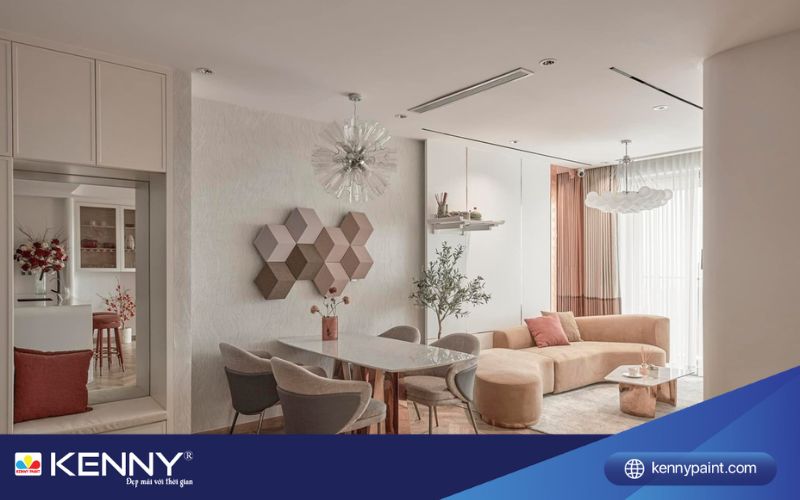 Sơn KENNY - Điểm tô ngôi nhà mơ ước phòng khách phong cách hàn quốc 5