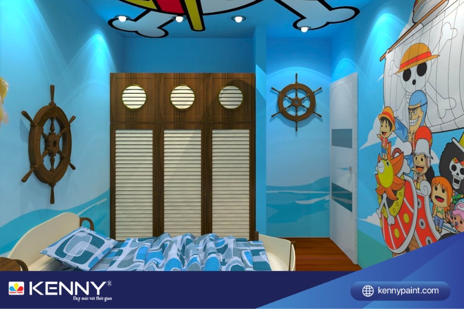 Biến phòng ngủ thành “Đảo hải tặc" vô cùng sáng tạo