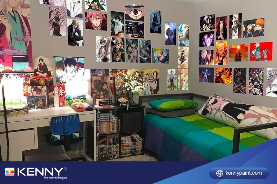 Phòng ngủ anime dành cho nam
