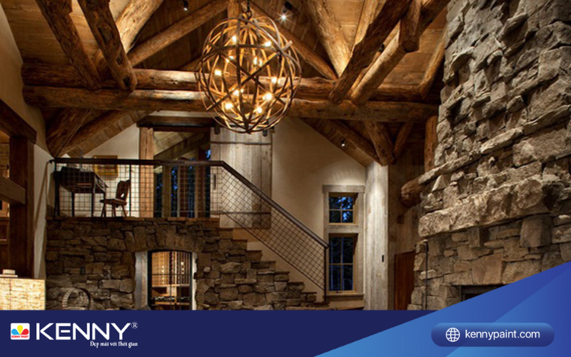 Sơn KENNY - Điểm tô ngôi nhà mơ ước phong-cach-thiet-ke-rustic-1