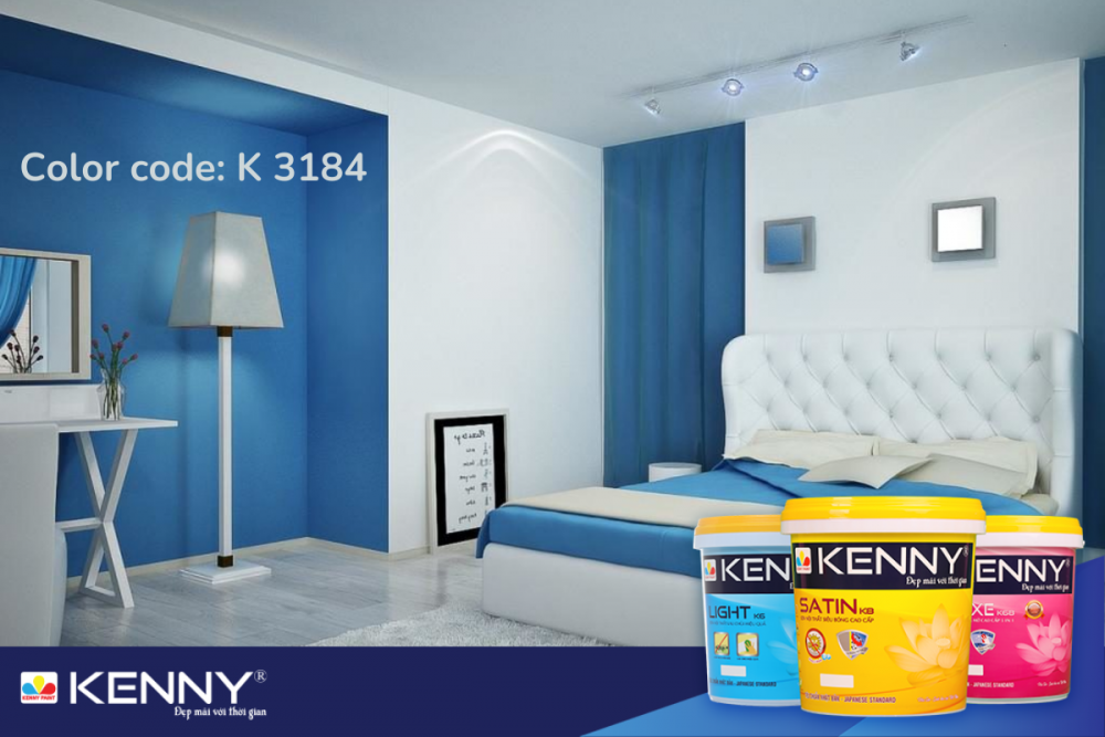 Sơn KENNY - Điểm tô ngôi nhà mơ ước phong-ngu-dep-mau-xanh-3
