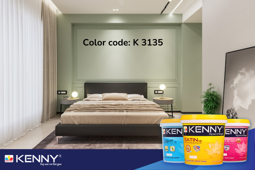 Sơn KENNY - Điểm tô ngôi nhà mơ ước phong-ngu-dep-mau-xanh-7