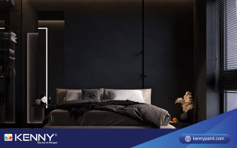 Sơn KENNY - Điểm tô ngôi nhà mơ ước phong-ngu-mau-den-sang-trong-4