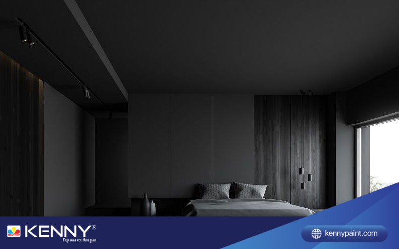 Sơn KENNY - Điểm tô ngôi nhà mơ ước phong-ngu-mau-den-sang-trong-5