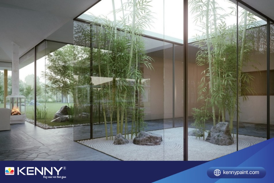 Dù được thiết kế ngay bên trong ngôi nhà nhưng kiểu sân vườn Nhật Bản bên trong nhà vẫn tạo cho chúng ta cảm giác như đang ở bên ngoài. 