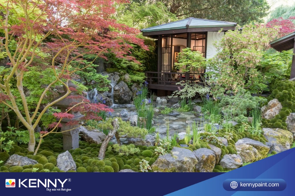 Vườn Nhật Bản là một nơi lý tưởng để tìm kiếm sự yên bình và thư giãn. 