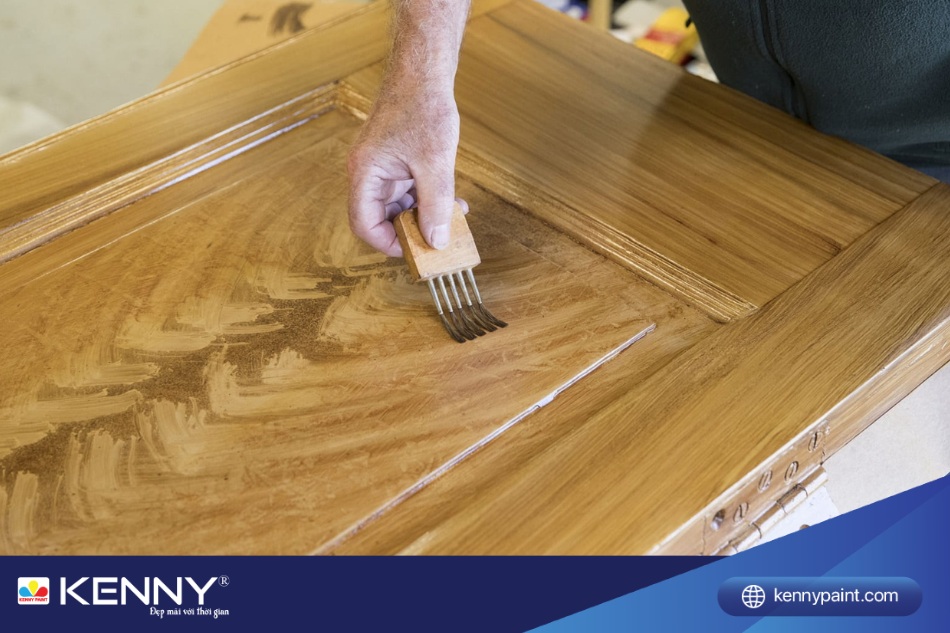 Sơn giả gỗ trên sắt là kỹ thuật phủ sơn chuyên dụng lên bề mặt sắt, tạo hiệu ứng vân gỗ tự nhiên giống gỗ thật 