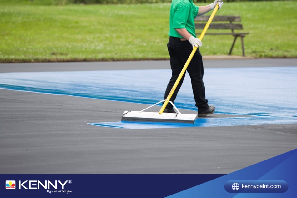 Thi công sơn sân bóng rổ đúng quy chuẩn