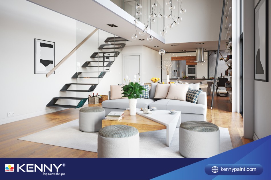 sơn nhà màu trắng sữa