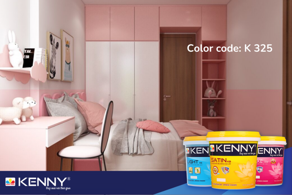 Sơn KENNY - Điểm tô ngôi nhà mơ ước son-phong-ngu-mau-hong-1