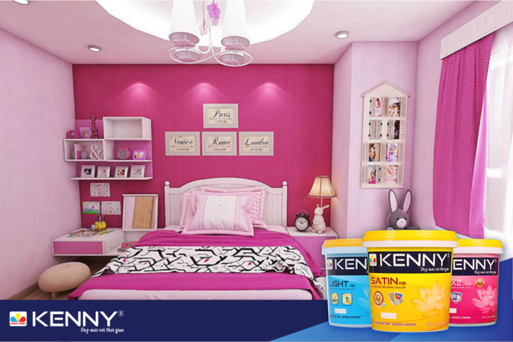 Sơn KENNY - Điểm tô ngôi nhà mơ ước son-phong-ngu-mau-hong-10