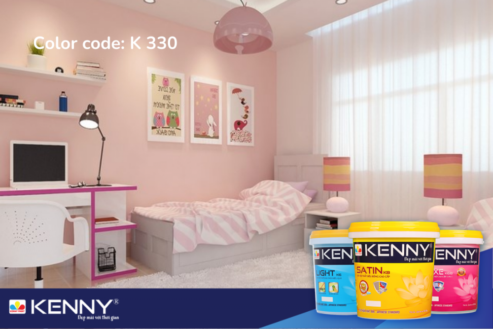 Sơn KENNY - Điểm tô ngôi nhà mơ ước son-phong-ngu-mau-hong-2